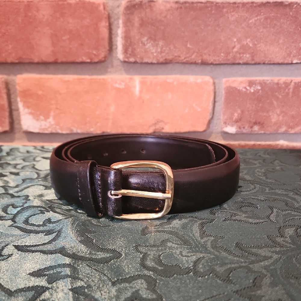 Men's Black Leather Belt